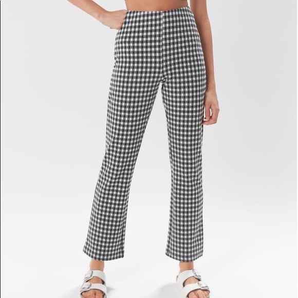 high waisted gingham pants